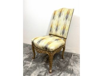 19th C. Gilted Upholstered Chair