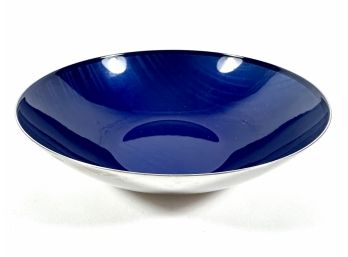 Enameled Silver Plate Bowl