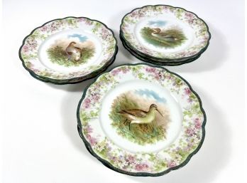 (8) Moritz Zdekauer 'partridge' Decorative Porcelain Plates