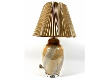 Vintage Faux Marble Table Lamp