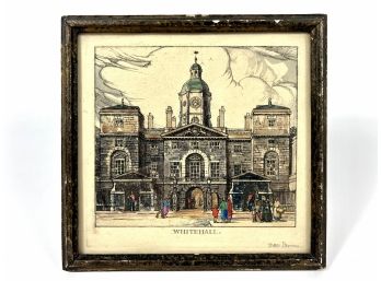 Antique 'whitehall' Framed Etching