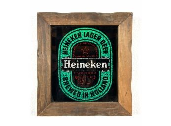 Vintage Heineken Mirrored Advertisement