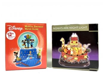 (1) Disney 'Magical Birthday' Globe & (1) 'Noah's Ark' Night Light