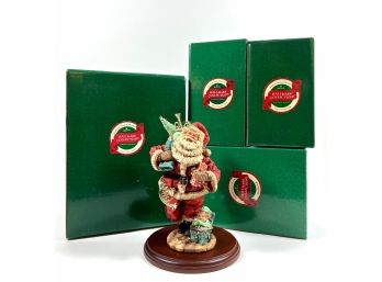 (5) Hallmark Heirloom Santa Collection Figurines