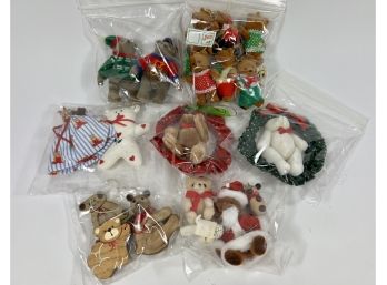 Lot Of Assorted Teddy Bear Ornaments