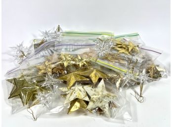 Lot Of Gold Star Ornaments