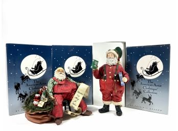 (6) 1980s Santa Claus Figurines 'American Clothtique Collection'