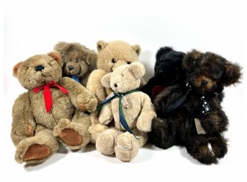 (6) Collectible Stuffed Animal Bears