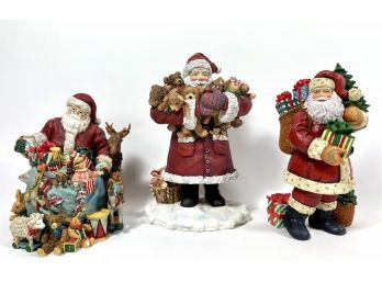 (3) Limited Edition Santa Claus Sculptures