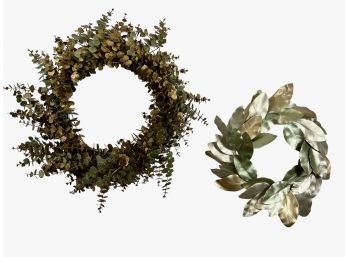 (2) Holiday Wreaths