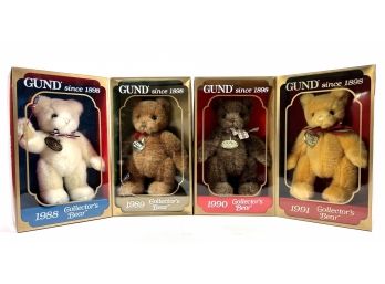 (4) GUND Collectible Bears - Original Boxes (1988-1991)