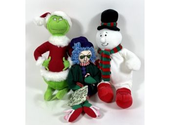 (3) Holiday Stuffed Plush Toys/decor