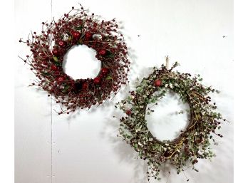 (2) Holiday Wreaths