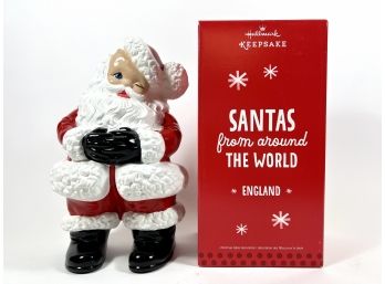 (2) Large Ceramic Santa Claus Sculptures