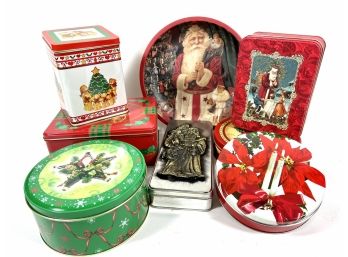 Lot Of Like-new Christmas Tins