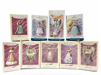 (9) Hallmark Keepsake Ornaments - Barbie/angels - Original Boxes