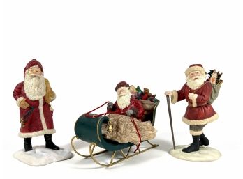 (3) Hallmark 'heirloom Santa Collection' Figurines