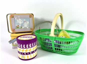 Lot Of Easter Decorations/baskets