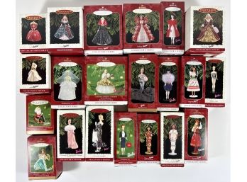 (21) Barbie Hallmark Keepsake Ornaments - Original Boxes