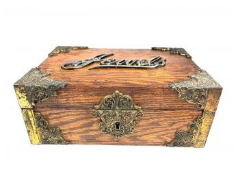 Antique Wooden 'Jewels' Box