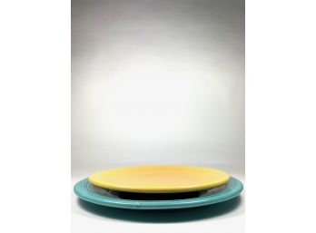 Pair Of Fiesta-ware Chop Plates