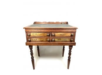 Beautiful Antique Mercantile Spool Chest Desk