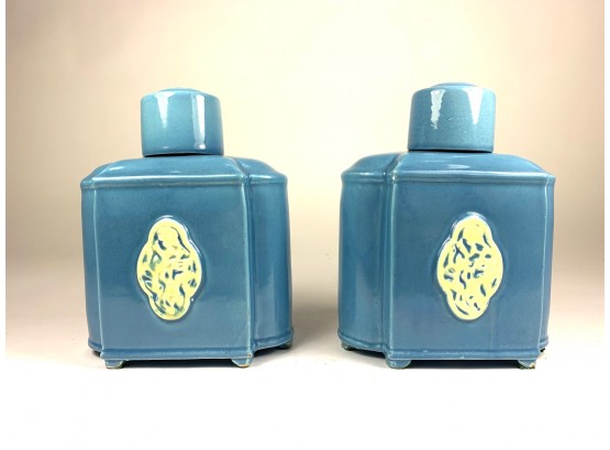 Glazed Decanters With Tops