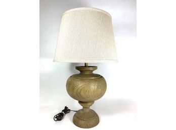 Large Wooden Table Lamp