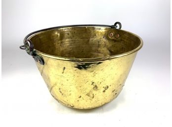 Hand Forged Early Brass Bucket