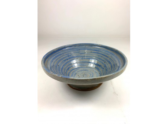 Blue Glazed Pottery Bowl