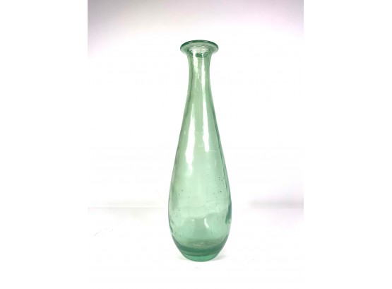 Green Blown Glass Accent Vase