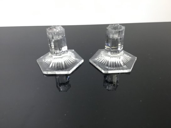 Louis Comfort Tiffany  Collection Pr Of Tiffany And Company Crystal Candle Holders Send