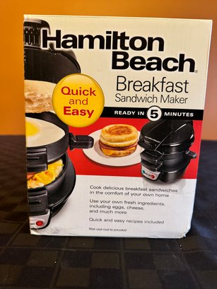 Hamilton Beach Breakfast Sandwich Maker ~ NIB