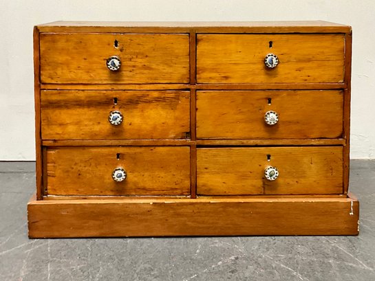 6 Drawer Early  Pine Country Cabinet