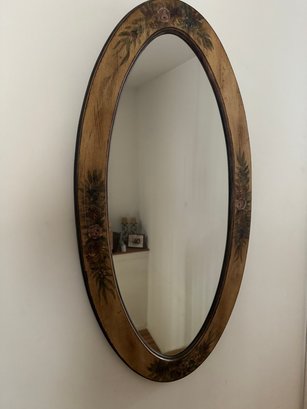 Oval Painted Framed Mirror (matches Demi Lune Table)