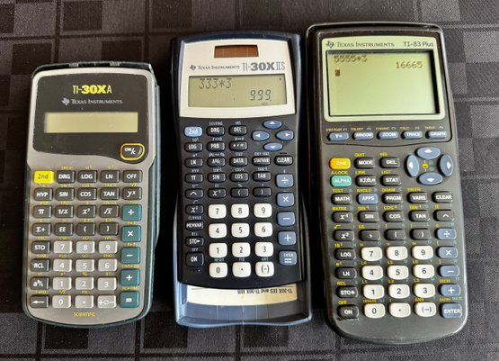 Texas Instruments Calculators - TI-83 Plus, TI-30XIIS. TI-30XA