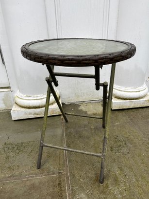 Small Round Glass Patio Table