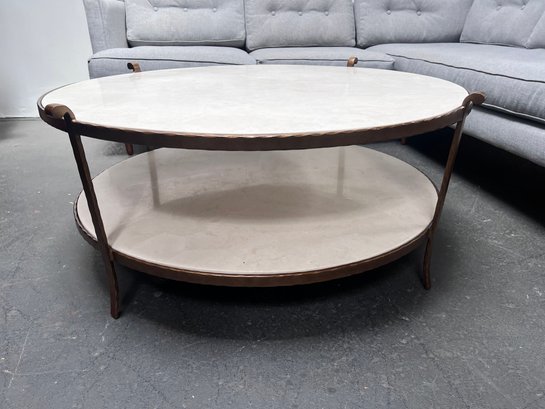 Serena & Lily St. Germain Stone Coffee Table 42'Round
