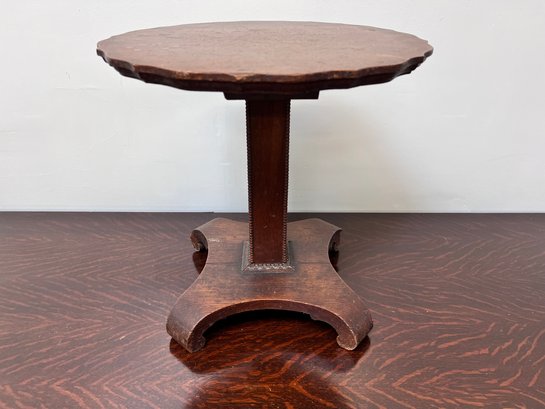 Small Short Solid Accent Table