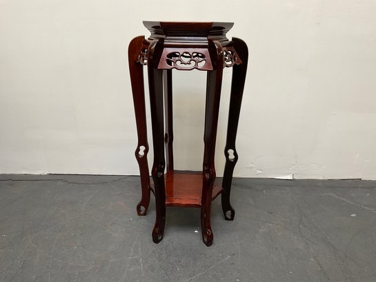 Tall Asian Influence Carved Stand/ Table