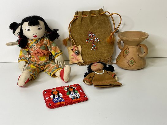 Indian Doll And Small Trinkets