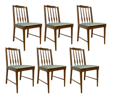 Six Scandinavian  Danish MCM Dining Room Chairs Kroehler Style