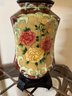 Porcelain Base Floral Lamp 27' H Elegant Shade & Finial