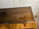 Console Table Queen Anne Legs Mahogany 2 Drawers 52 X 16 X 28
