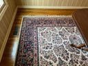 Attractive Karastan Rug Ivory Center With Shades Of Blue And Maroon Wool Rug