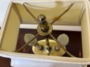 Brass Candlestick Lamp With Shade