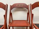Four Vintage Folding Chairs - One Not Photographed