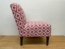 Magenta And White Accent Chair