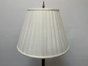 Tall Brass Floor Lamp  W White Pleated Shade