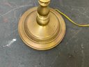 Tall Brass Floor Lamp  W White Pleated Shade
